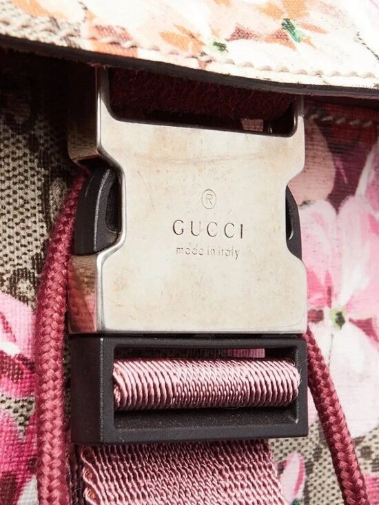 Gucci Beige/Rose GG Coated Canvas GG Blooms Small Backpack main image 12